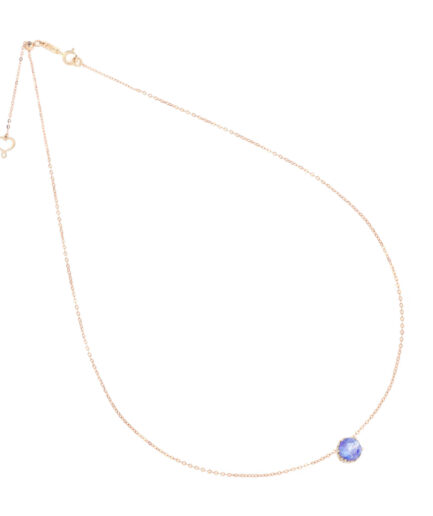 Girocollo Oro 18 Kt Tanzanite Taglio Brillante