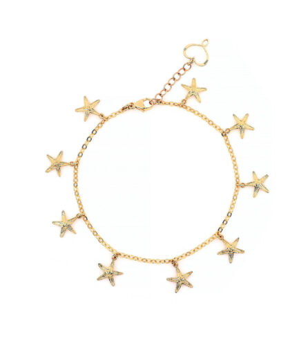 Bracciale con Stelle Marine Galvanica Oro Giallo
