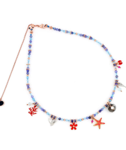 Girocollo Celeste con Charms del Mare