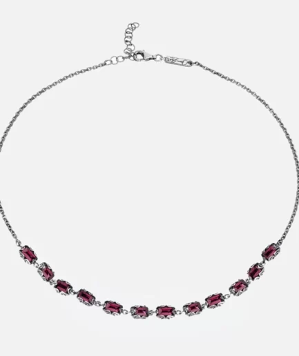 Collana Shri con 12 Pietre Taglio Smeraldo